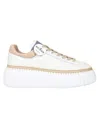 Hogan H659 Platform Sneakers With Leather Upper In White