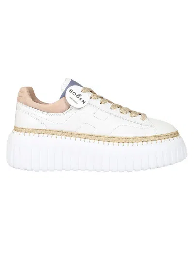 HOGAN H659 PLATFORM SNEAKERS WITH LEATHER UPPER