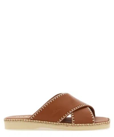 Hogan H660 Sandals In Brown