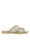 Hogan Crossover-strap Leather Sandals In White