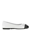Hogan H661 Leather Ballerina Shoes In White