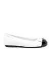 Hogan H661 Leather Ballerina Shoes In White