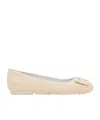 Hogan Flat Shoes With Decorative Buckle Detail In Nude