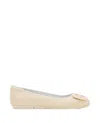 Hogan Flat Shoes With Decorative Buckle Detail In Nude