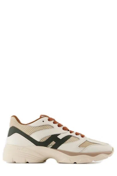 Hogan H665 Panelled Lace-up Sneakers In Off White