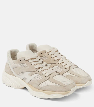 Hogan H665 Leather Sneakers In Natural