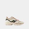 Hogan H665 Panelled Lace-up Sneakers In Brown