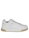 Hogan Lace-up Rubber Sole Sneakers With Perforated Toe Box In White