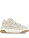 Hogan Round Toe Low-top Rubber Sole Sneakers