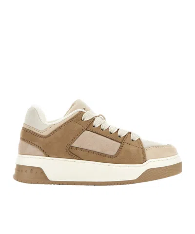 HOGAN HOGAN ROUND-TOE LACE-UP SNEAKERS