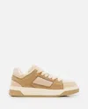 Hogan Men's Leather Sneakers, Durable Material In Beige