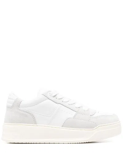 Hogan H667 Suede-trimmed Leather Sneakers In White