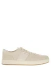 Hogan Smooth And Suede Leather H-tv Sneakers In Cream