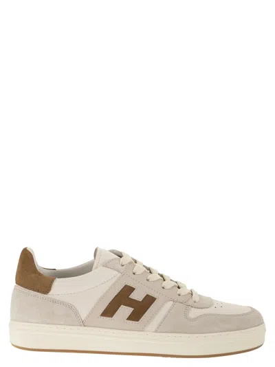 HOGAN HOGAN H668 - HOGAN H-TV LEATHER AND SUEDE TRAINERS