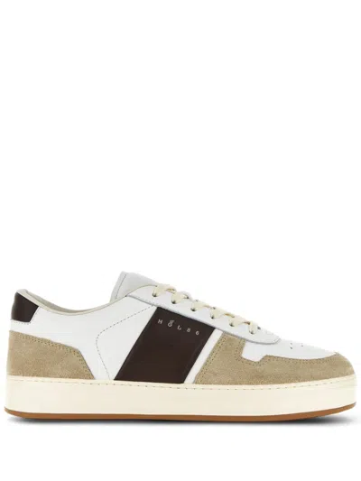 Hogan Suede Leather Sneakers With Memory Foam Footbed In White
