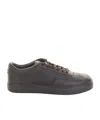Hogan Leather Sneakers With Flat Sole And Perforated Toe Cap In Black