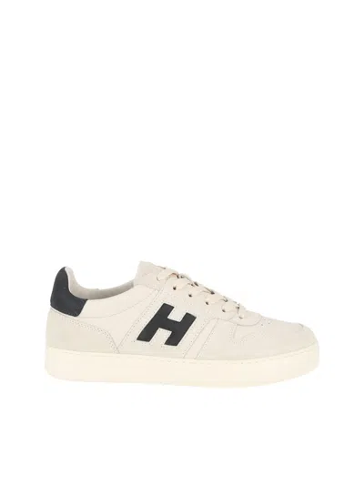 Hogan H668 Perforated Leather Low-top Sneakers In White