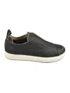 Hogan Black Leather Sneakers With Design In Black