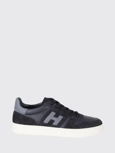 Hogan H668 Two-tone Sneakers In Hammered And Suede Calfskin In Animal Print