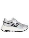 Hogan Side Logo Patch Platform Sneakers In Gray