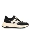 Hogan Hi-fi Panelled Lace-up Sneakers In Black