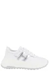 Hogan H669 Lace-up Sneakers With Silver Logo Detail In White