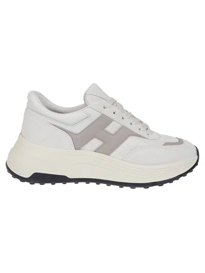 Hogan H669 Leather Sneakers With Logo Detail In White