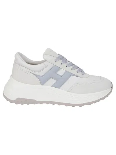 Hogan H669 Leather Sneakers With Logo Detail In White