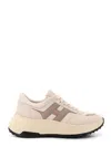 Hogan H669 Mesh And Suede Sneakers In Beige