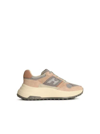 Hogan 'h669' Pink Leather Blend Sneakers