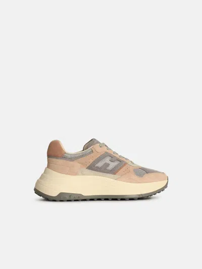 Hogan 'h669' Pink Leather Blend Sneakers