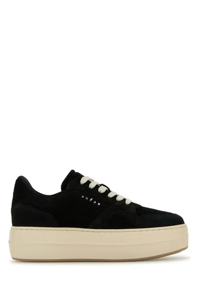 HOGAN HOGAN BLACK SUEDE SKYSCRAPER SNEAKERS