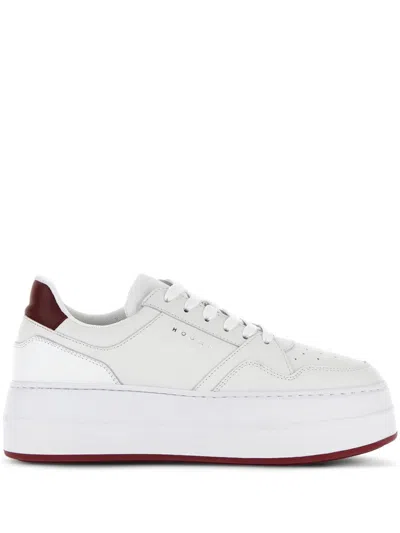 HOGAN H670 FLATFORM LEATHER SNEAKERS