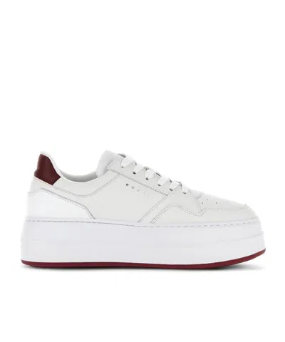 HOGAN H670 FLATFORM LEATHER SNEAKERS