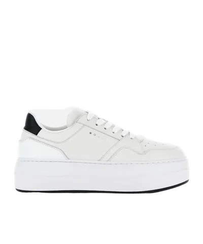 HOGAN HOGAN H670 LOGO PRINTED FLATFORM SNEAKERS