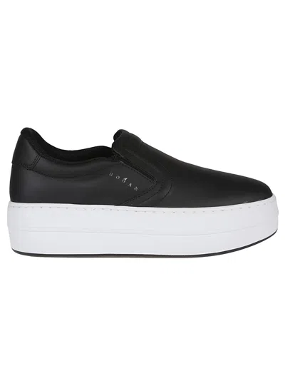 Hogan H670 Slip On Sneakers In Black