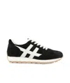 Hogan Suede H671 Allacciato Sneakers In Black