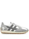 Hogan Panelled Design Rubber Sole Suede Sneakers In Grey