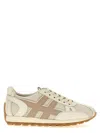 Hogan 86er Leather And Technical Fabric Sneakers In Multicolor
