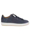 Hogan Perforated Grey Sneakers With Artisanal Washing Treatment In Blue