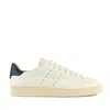 Hogan Cassetta Pelle Bianco Sneakers With Contrasting Blue Spoiler In White, Blue