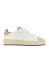 Hogan Leather Sneakers With Suede Toe In White