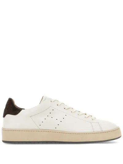 Hogan Lace-up Low-cut Casual Shoes In White