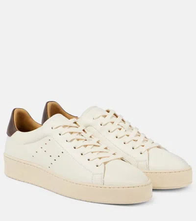 Hogan H672 Leather Sneakers In White