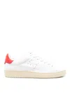 Hogan H672 White Sneakers With Red Heel In White
