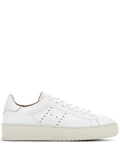 Hogan H672 Lace-up Leather Sneakers In White