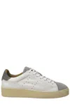 Hogan H672 Round Toe Lace-up Sneakers In White