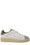 Hogan H672 Round Toe Lace-up Sneakers In White