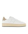 Hogan Leather Sneakers With Suede Toe In White