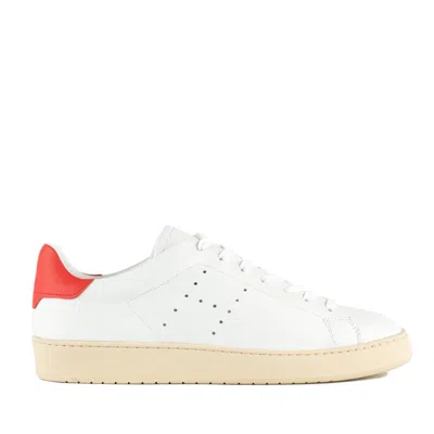 Hogan H672 White Sneakers With Red Heel